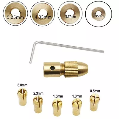 Mini Drill Chucks Adapter Brass Collet Copper Material Drill Collet Gold Color • $7.86
