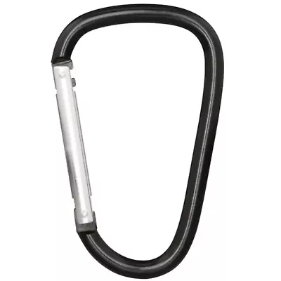 1 PC Large 6 Inch Black Spring Link D Shape Carabiner Camping Handhold Clip Hook • $9.25