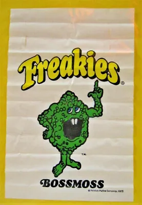 $72.99 • Buy Vintage 1975 Bossmoss Freakies Cereal Toy Banner Sign Unused Old Store Stock