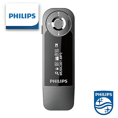 Philips SA1208 Mini MP3 Player With Clip 8GB Direct USB Digital Player FM Radio • $50.90