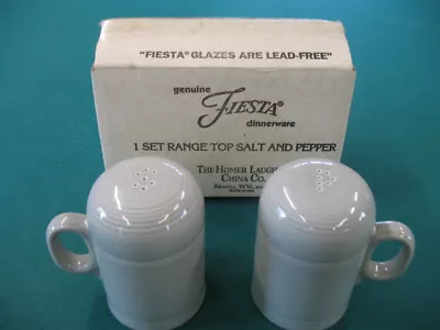 Fiesta Pearl Gray Range Stove Top Salt & Pepper Shakers Fiestaware • $45
