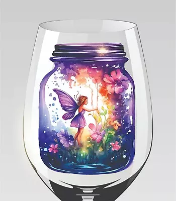 10x Fairy In A Jar With Flowers Vinyl Decal Stickers - Decor - A2819 • £4.99