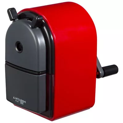 Mitsubishi Pencil Hand Crank Pencil Sharpener KH20-15 Red Desk Sharp From Japan • $44.99