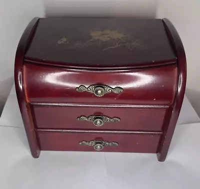 £24.99 • Buy Vintage Wooden Musical Jewellery Box With Drawers