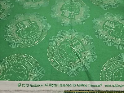 Vintage 2013 Hasbro Monopoly Green Fabric 2yd 8in $25 • $25