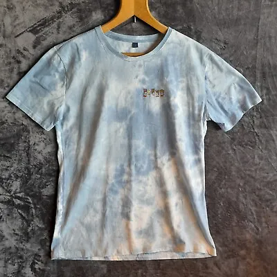 SHEIN Men’s T Shirt Large Acid Wash Blue 100% Cotton 21  P2P • £4.19