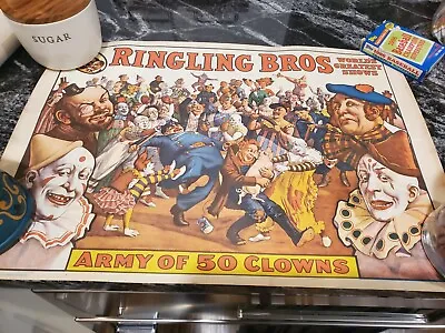 $29.99 • Buy Vintage 1960 Circus World Museum Poster Set Of 4 Ringling Bros Al G Barnes