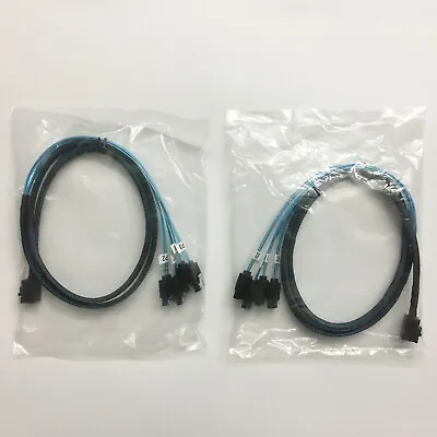 2x Mini SAS SFF-8643 To 4 SATA 7pin Hard Disk 6Gbps Data Server Raid Cable 1m US • $19.99