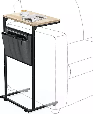 Small Couch Side Table With Storage Bag Sturdy Slide • $57.99