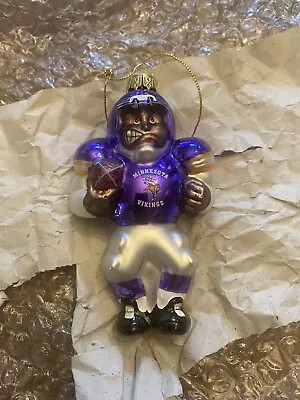 Minnesota Vikings Glass Christmas Ornament • $5.95