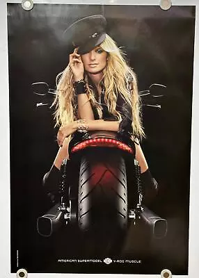 2008 Harley Davidson Dealer Promotional Poster V-Rod Muscle Marisa Miller 2-Side • $15.70