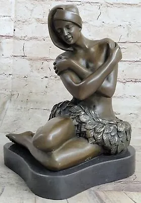 Hawaiian Girl Art Deco Nouveau Bronze Sculpture Moreau Statue Figure Figurine • $249