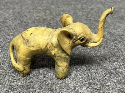 Vintage Marbled Clay Elephant 4  Figure Sculpture • $23.99