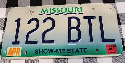 1999 Missouri Car Truck License Plate - Show-Me State 122BTL • $19.97