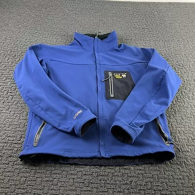 Mountain Hardwear Jacket Mens Large Blue Conduit Softshell Full Zip Outdoor Coat • $35.99