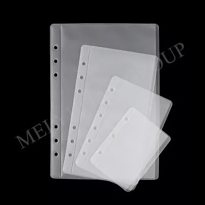 12pcs A5 A6 A7 Mini Frosted PVC Envelope Pouch Zipless Loose Leaf Binder Pocket • $8.99