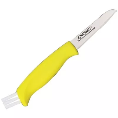 Marttiini Mushroom Fixed Knife 2.625  Stainless Steel Blade Yellow Rubber Handle • $26.69