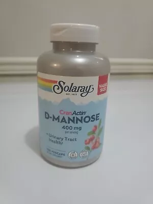 Solaray D-Mannose CranActin Cranberry Extract 1000mg W/ Vit C  - Exp. 2/27 • $48.95