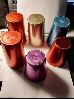 6-Vintage Bascal Anodized Aluminum Rainbow Tumblers Cups • $26