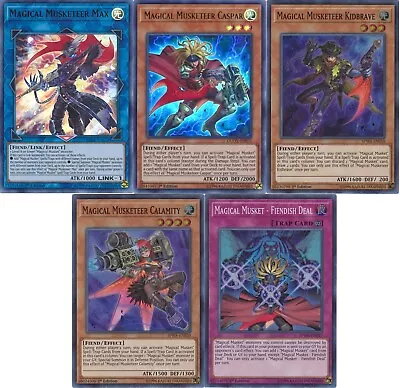 Yugioh Magical Musketeer Budget Deck -  Kidbrave - Max - Caspar - 55 Cards • $30