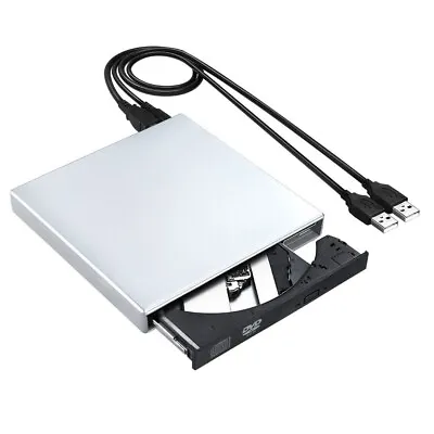 £3.55 • Buy Slim USB 2.0 External CD-RW DVD ROM Drive Writer Reader Burner UK For Laptop PC