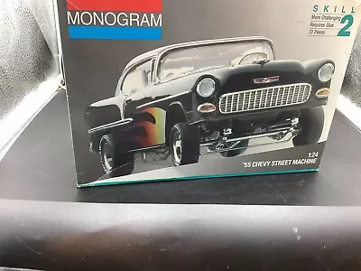 VINTAGE MODEL KIT- Monogram 1991 # 2211 ‘55 CHEVY STREET MACHINE • $21.99