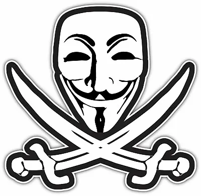 $3.85 • Buy V For Vendetta Anonymous Mask Car Bumper Window Locker Sticker Decal 5 X4 