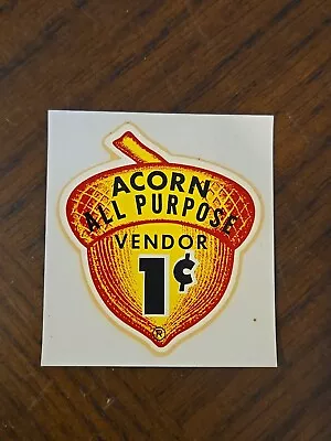 Original Oak Acorn All Purpose 1 Cent Waterslide NOS Gumball Candy Penut Machine • $22