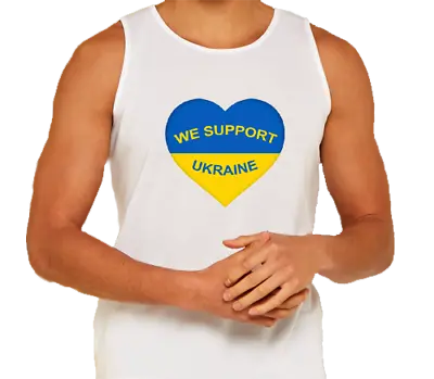 We Support Ukraine Printed Men's Vests XS - 2XL • £14.95