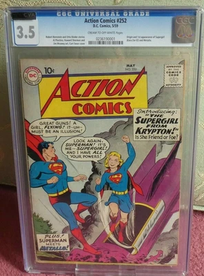 £1999.99 • Buy DC Action Comics Cgc 3.5 Superman Golden #252 1ST SUPERGIRL APPEARANCE 3.5 CVA