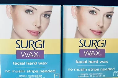 2 SURGI WAX Hair Removal For Face. No Muslim Strips Needed. Microwaveable NEW • $13.99