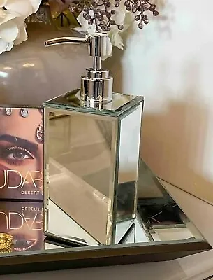 £13.99 • Buy Mirrored Glass Lotion Liquid Hand Wash Soap Dispenser 