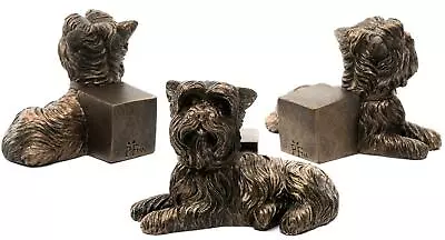 Potty Feet Yorkshire Terrier Themed Plant Pot Feet - Bronze Color - Set Of 3 • $21.99