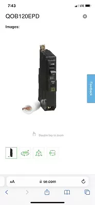 Square D QOB120EPD Equipment Protection Breaker • $129