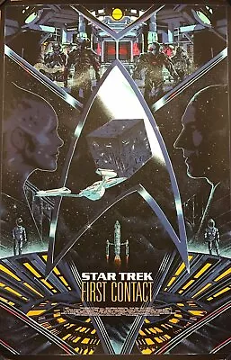 Star Trek First Contact By Kilian Eng Ltd X/75 Screen Print Poster Art Mondo • $225