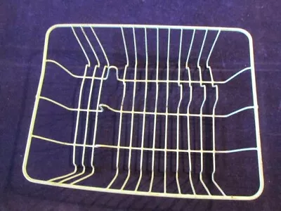 Vintage Green Coated Wire Dish Rack Drainer MCM  Farmhouse Primitive Shabby Sa • $18.99