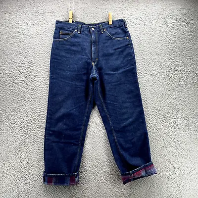 NWOT Oshkosh Pants Adult 36X30 Blue Denim Thermal Lined Made In USA Workwear Men • $19.27