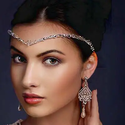 Crystal Bridal Forehead Chain Jewelry Women Wedding Headdress Hair Accessories • $22.88