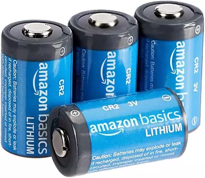 Amazon Basics 4-Pack CR2 Lithium Batteries 3 Volt Long Lasting Power Low Self • $33.97