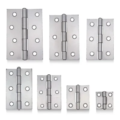 Steel Door Hinges 5 Sizes Fixed & Loose Pin Internal Cabinet • £2.49