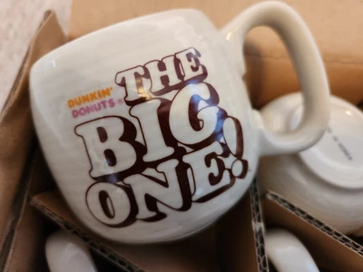 $56.99 • Buy Vintage Case Of 6 Dunkin Donuts THE BIG ONE Mugs  Brand New  Old Store Stock