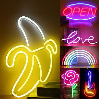 13 /18  USB LED Neon Light Sign Colorful LED Night Light Wall Lamps For Kids Bar • $54.29