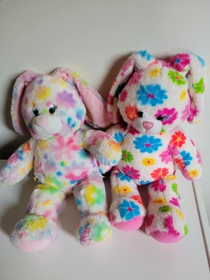 £11.99 • Buy 2 X Build A Bear Easter Rabbits Blossom Rabbit Plush Toy Vintage Retired VGC 