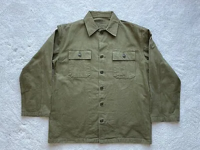 BUZZ RICKSON'S WWII US Army Shirt Jacket Herringbone OD7 M47 Fatigue HBT BR14415 • $175