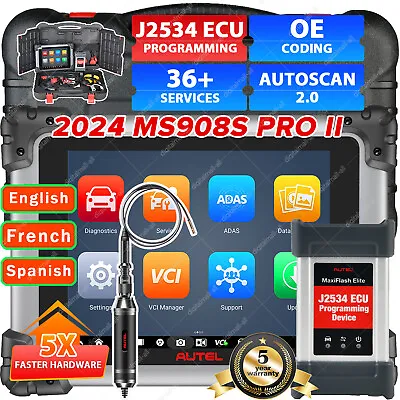 2024 Autel MaxiSys MS908S PRO II Elite J2534 Programming Diagnostic Tool Scanner • $1499