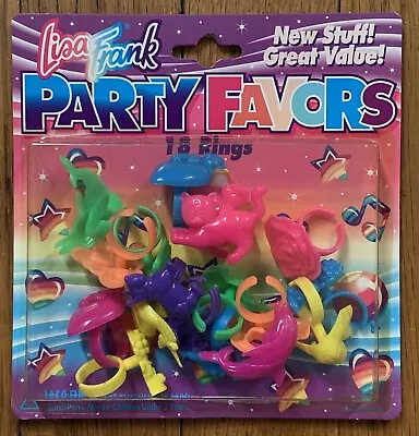 Vintage Lisa Frank Party Favors 18 Character Rings Animals New Sealed NOS • $23.95