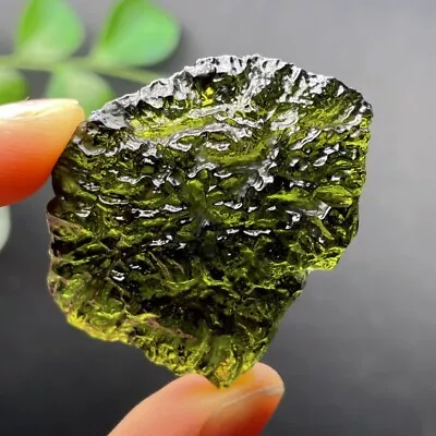 106CT Moldavite Genuine Raw Moldavite Crystal From Czech Republic PICcertificate • $3.42