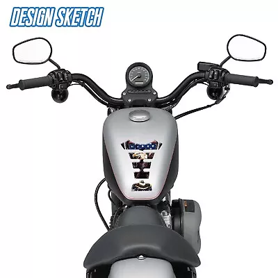 Tank Pad Fuel Tank Sticker Universal Motorcycle Motorbike Fit For BMW R1200GS LC • $13.30