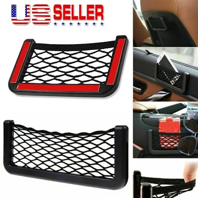 2×Body Edge Elastic Net Storage Phone Holder Auto Car Interior Accessories Black • $7.46