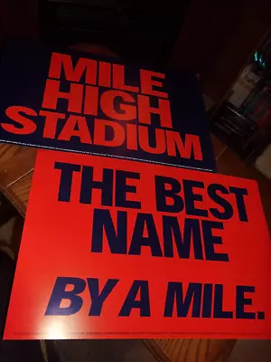 MILE HIGH STADIUM 11 X 17 PLACARD STADIUM REMAMING POSTER Promo • $9